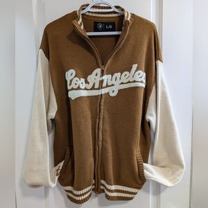 Los Angeles Dodgers Varsity Zip-up MLB Sweater Jacket — Size Large New with Tag